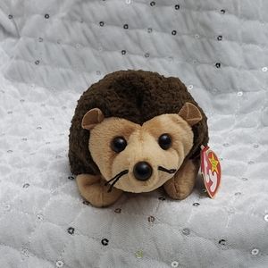 Rare***Ty Beanie Baby Prickles The Hedgehog with Tag Errors